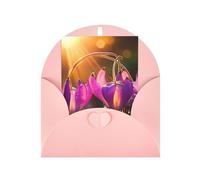 Tarjetas y sobres en blanco con estampado de flores en forma de corazón, diseños únicos perfectos para festivales, invitaciones