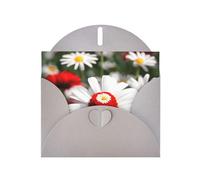 Tarjetas y sobres en blanco con estampado de flores y margaritas blancas de 5 x 6 pulgadas para invitaciones de cumpleaños de boda y todas las ocasiones