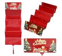 Tarjetero 2026 con material de papel y clip seguro funcional para almacenamiento seguro de efectivo, tarjetas y cheques en varios entornos (10 tarjetas (rojo)