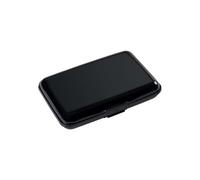 Tarjetero 7 espacios interiores maletín rígido de bolsillo cartera para tarjetas bancomat tarjeta identidad patente visa Mastercard green pass TILE - PH485 (negro)