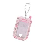 Tarjetero acrílico con forma de teléfono de dibujos animados para mujer, cartera de acrílico de 2,5 cm, llavero de fotos de ídolo pequeño, organizador de tarjetas, c, Talla única