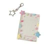 Tarjetero acrílico transparente de 3 pulgadas con llavero extraíble, impermeable, protector de fotos para coleccionistas, protector acrílico