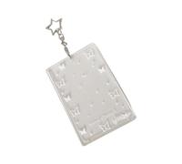 Tarjetero acrílico transparente de 3 pulgadas con llavero extraíble, impermeable, protector de fotos para coleccionistas, protector transparente con correa