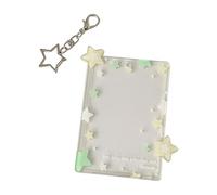 Tarjetero acrílico transparente de 3 pulgadas con llavero extraíble, impermeable, protector de fotos para coleccionistas, protector acrílico