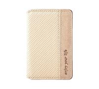 Tarjetero adhesivo de piel sintética, tarjetero magnético, multifuncional de larga duración, soporte adhesivo para tarjetas de crédito, dinero en efectivo (3.9 x 2.56 pulgadas), albaricoque, Refer to