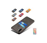 Tarjetero compatible con la funda para teléfono móvil Huawei P30Pro con orificio para cargador - ELIGE: MARRÓN OSCURO