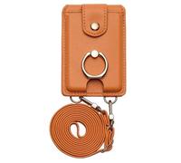Tarjetero de Bolsillo para teléfono, Cartera para teléfono Adjunto, Tarjetero para - Cartera Adhesiva Multiusos Resistente al Agua con 2 Ranuras para Tarjetas, con Soporte y Cor, Naranja,