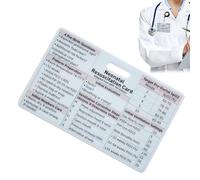 Tarjetero de Identificación para Enfermera de UCIN | Impresión Clara en Acrílico,Guía de Reanimación Neonatal de Bolsillo | Para Enfermera Neonatólogo Estudiante de Medicina Residente Médico Postparto