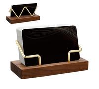 Tarjetero de madera, soporte para tarjetas de visita | Soporte de escritorio para tarjetas de visita portátil Soporte para exhibición de tarjetas de visita - Tarjetero de escritorio que ahorra espacio