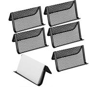 Tarjetero de malla metálica para escritorio de oficina y escritorio, organizador de tarjetas de visita, organizador de colección de tarjetas de nombre, calcomanías multiusos, notas, soporte para