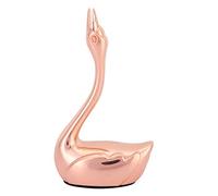 Tarjetero de mesa Swan y clip para notas |elegante tarjetero para bodas/fiestas/decoración del hogar |Aleación de zinc en oro y oro rosa |Base de fieltro que no raya, 2x1,2x3,5 (Rose Gold)