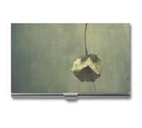 Tarjetero de metal delgado para tarjetas de presentación, organizador profesional de tarjetas de visita con foto granulada seca, bolsillo para tarjetas de identificación, tarjetero, billetera para hom