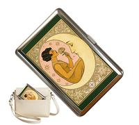Tarjetero de metal para tarjetas de crédito, vintage delgada antirrobo, para tarjetas de crédito, cartera de aluminio, para dinero en efectivo, madre, novia, mujeres, hombres, viajes