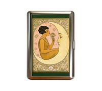Tarjetero de metal para tarjetas de crédito, vintage delgada con bloqueo de señal, para tarjetas de crédito, cartera de aluminio, para mujeres, hombres, madre, novia, viajes, universidad