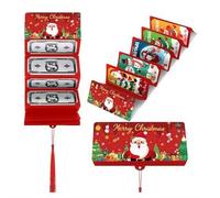 Tarjetero de Navidad para dinero o tarjetas de regalo con 10 ranuras sorpresa C-hristmas C-hristmas Cashs G-ifts Surprise Cashs Cashs South, sobres para tarjetas de cheques en efectivo (rojo)