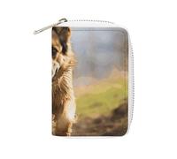 Tarjetero de piel con estampado de perro pastor alemán, gran capacidad, pequeño y cómodo, fácil de poner en bolsillos, bolsas de mano, mochilas, etc. Conoce tu conveniente almacenamiento