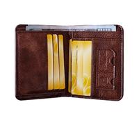 Tarjetero de piel PU, Tarjetero Tarjetero, Cartera corta para hombre con tarjetero de gran capacidad | Cartera corta ligera Cartera para hombre con bolso para tarjetas Cahs, café, Versione normale