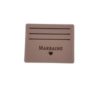 Tarjetero de piel sintética para mujer, con inscripción en madrina, 3 compartimentos para tarjetas, 1 compartimento para billetes, idea de regalo para mujer, solicitud, anuncio, bautizo, embarazo,