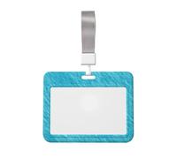 Tarjetero de plástico duro con textura de fieltro, color azul claro, protector de etiqueta de nombre para enfermeras y oficina