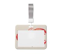Tarjetero de plástico duro para tarjetas de identificación, diseño de langosta roja, estilo vintage, acuarela, protector de etiqueta para enfermeras y oficina