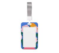 Tarjetero deslizante minimalista de plástico duro con diseño de trébol de 4 hojas, protector de etiqueta de nombre para enfermeras y oficina