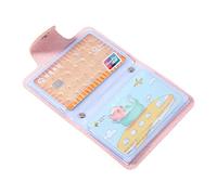 Tarjetero Elegante de Piel Sintética con Bolsillo para Tarjetas de Negocios, 24 Tarjetas para Hombres y Mujeres, Color Amarillo, 4,13 X 2,95 X 0,98 Pulgadas, Viajes de Oficina (Pink)