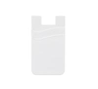 Tarjetero Funda Billetera Teléfono Móvil, Pegatina Adhesiva Trasera, Soporte Tarjeta Crédito y DNI (Blanco)