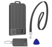 Tarjetero magnético de PC para Plaud Note & Note Pro (2025) con cordón desmontable, con mosquetón y herramienta de apertura, ideal para el trabajo, oficina, viajes (negro)