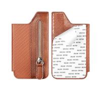 Tarjetero magnético tipo billetera, Tarjetero trasero para teléfono,Funda tipo billetera con múltiples ranuras y cremallera para la parte posterior del teléfono - Práctico estuche adhesivo para el día