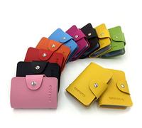 Tarjetero Mujer Hombre Tarjeteros para Mujer Hombre 24 Tarjetas (Amarillo)