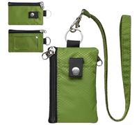Tarjetero para bloqueo para rfid 8 Tarjetas Tejido Impermeable(Light Green) | para bloqueo para rfid , para ultra fino, cordón desmontable, tejido canvas durable, ideal viaje