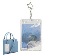 Tarjetero para llavero, fundas rígidas para tarjetas - Fundas para tarjetas comerciales Butterfly Star Portatarjetas con distintivo - Prácticas fundas para tarjetas fotográficas, estuche rígido, tarje