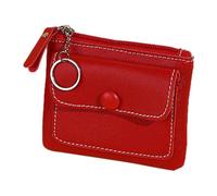 Tarjetero para Mujer, Cartera para Mujer - pequeñas Carteras con Bolsillo de PU | Cartera para niñas y Mujeres, Color Liso, Cartera con Cremallera, Rojo, Se référer au descriptif, Consulte la