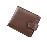 Tarjetero para tarjetas de crédito bancario, monedero vintage para hombre, multiranura, moderno, tipo corto, cartera de poliuretano para trabajadores de cuello blanco, Coffee, Belleza masiva