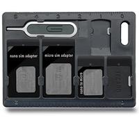 Tarjetero para tarjetas SIM con abridor de bandejas, juego de herramientas de almacenamiento para tarjetas de memoria Micro Nano Micro-SD estándar, con 3 adaptadores de tarjeta y 1 clavija de