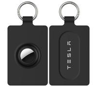 Tarjetero para Tesla Keycard con ranura AirTag, funda protectora de silicona suave para Tesla Model 3 Y S X Cybertruck, llavero con llavero, 1 paquete