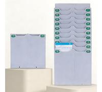 Tarjetero retráctil para tarjetas de tiempo de 10, 20, 30, 40, 50 ranuras, soporte de pared de plástico, organizador de tarjetas de asistencia sin taladro, para nómina