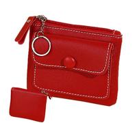 Tarjetero, tarjetero para mujer corto con cremallera, tarjetero de color liso porta monedas tarjetero, tarjetero pequeño PU con bolsillo frontal, tarjetero para chicas de moda titular de tarjetas