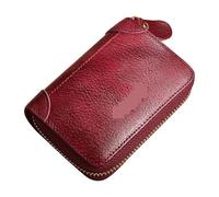 Tarjetero Titular de la Tarjeta crédito identificación los Hombres Cartera Cuero Metal Aluminio Caja bancaria del Negocio(Purple)