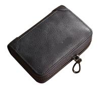 Tarjetero Titular de la Tarjeta crédito identificación los Hombres Cartera Cuero Metal Aluminio Caja bancaria del Negocio(Blue)