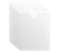 Tarjetero Vertical De 8 Piezas, Tarjetero De Plástico, Tarjetero Transparente Impermeable, Tarjetero Autoadhesivo, Tarjetero De Identificación De Artículos, Escuela Y Viajes