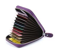 Tarjeteros para Tarjetas de Credito Mujer Hombre Piel Carteras de Mujer Hombre (Morado)