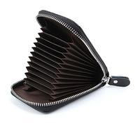 Tarjeteros para Tarjetas de Credito Mujer Hombre Piel Carteras de Mujer Hombre (Negro)