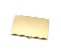 tarjeteros, tarjeteros metálicos de bolsillo, Estuche de aleación de aluminio for tarjetas de crédito y de presentación, caja de metal(Golden)