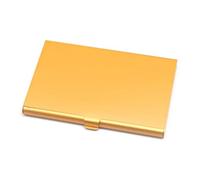 tarjeteros, tarjeteros metálicos de bolsillo, Estuche de aleación de aluminio for tarjetas de crédito y de presentación, caja de metal(Orange)