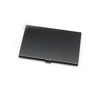 tarjeteros, tarjeteros metálicos de bolsillo, Estuche de aleación de aluminio for tarjetas de crédito y de presentación, caja de metal(Black)
