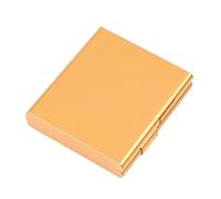 tarjeteros, tarjeteros metálicos de bolsillo, Estuche de aluminio for negocios, estuche de almacenamiento con tapa de doble cara y apertura for cigarrillos de bolsillo(Gld)