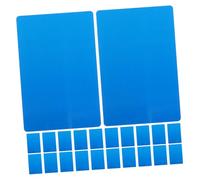 tarjeteros, tarjeteros metálicos de bolsillo, Tarjetas de nombre de metal 100 piezas/bolsa Tarjetas de presentación de aleación de aluminio Tarjetas de metal en blanco(Blue,8.505.500.10CM5pcs)