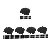 tarjeteros, tarjeteros metálicos de bolsillo, Tarjetas de nombre de metal 100 piezas/bolsa Tarjetas de presentación de aleación de aluminio Tarjetas de metal en blanco(Black,8.505.500.10CM5pcs)