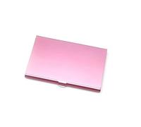 tarjeteros, tarjeteros metálicos de bolsillo, Tarjetero de aleación de aluminio for tarjetas de crédito, tarjetero for hombre, tarjetero de negocios(Pink)